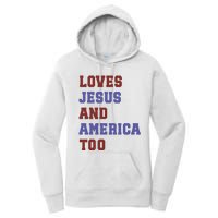 4th Of July God Bless America Vintage 4th Of July Women's Pullover Hoodie