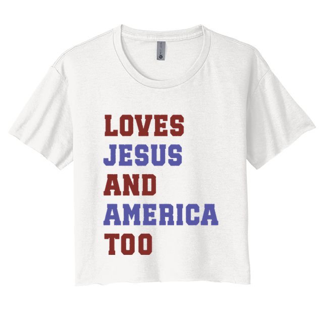 4th Of July God Bless America Vintage 4th Of July Crop Top