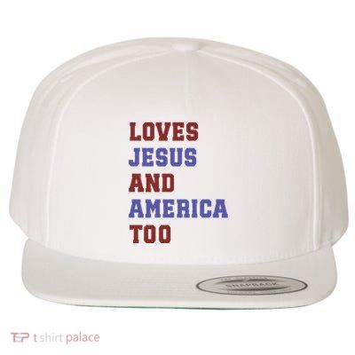 4th Of July God Bless America Vintage 4th Of July Wool Snapback Cap
