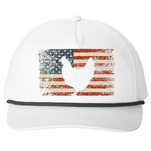 4th of July Chicken Patriotic American Flag Snapback Five-Panel Rope Hat