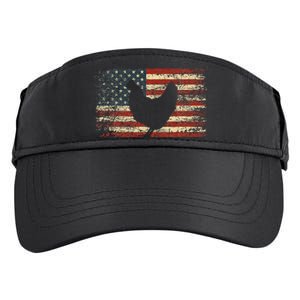 4th of July Chicken Patriotic American Flag Adult Drive Performance Visor