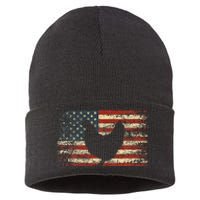 4th of July Chicken Patriotic American Flag Sustainable Knit Beanie