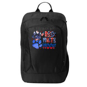 4th Of July Red White Woof City Backpack