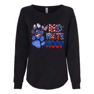 4th Of July Red White Woof Womens California Wash Sweatshirt