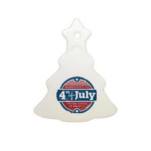 4th Of July Independence Day USA United States Of America Ceramic Tree Ornament