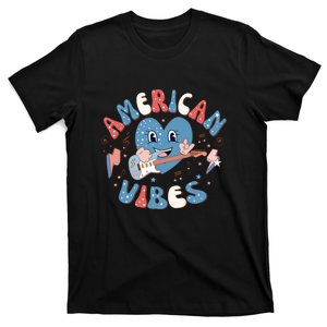 4th Of July Retro Funny Amerrican Vibes Music Gift T-Shirt