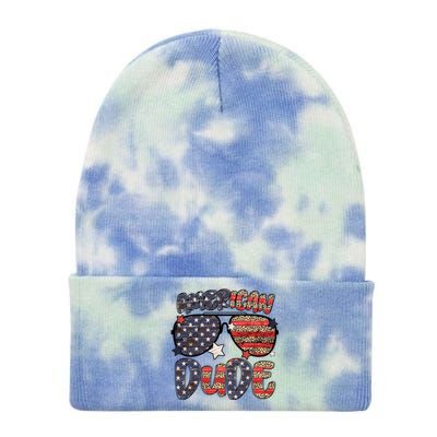 4th Of July American Dude Sunglasses Patriotic Gift Tie Dye 12in Knit Beanie