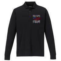 4th Of July Back To Back Undefeated World War Champs Performance Long Sleeve Polo