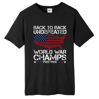 4th Of July Back To Back Undefeated World War Champs Tall Fusion ChromaSoft Performance T-Shirt