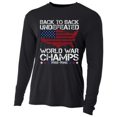 4th Of July Back To Back Undefeated World War Champs Cooling Performance Long Sleeve Crew