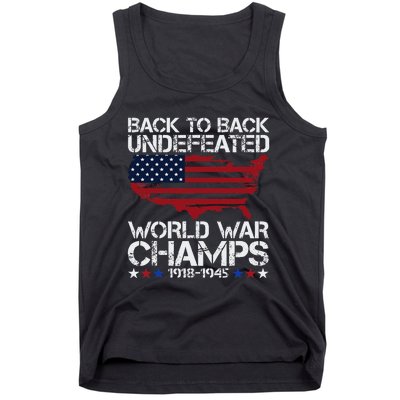 4th Of July Back To Back Undefeated World War Champs Tank Top