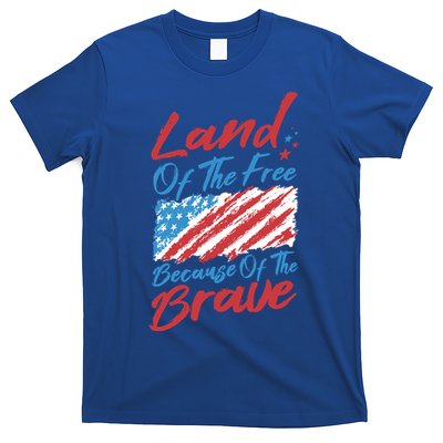 4th Of July Patriotic Land Of The Free Because Of The Brave Great Gift T-Shirt