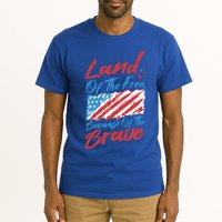 4th Of July Patriotic Land Of The Free Because Of The Brave Great Gift Tall T-Shirt