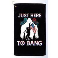 4th Of July Bigfoot Sasquatch Just Here To Bang Funny Golf Towel