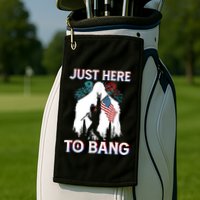 4th Of July Bigfoot Sasquatch Just Here To Bang Funny Golf Towel