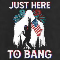 4th Of July Bigfoot Sasquatch Just Here To Bang Funny Golf Towel