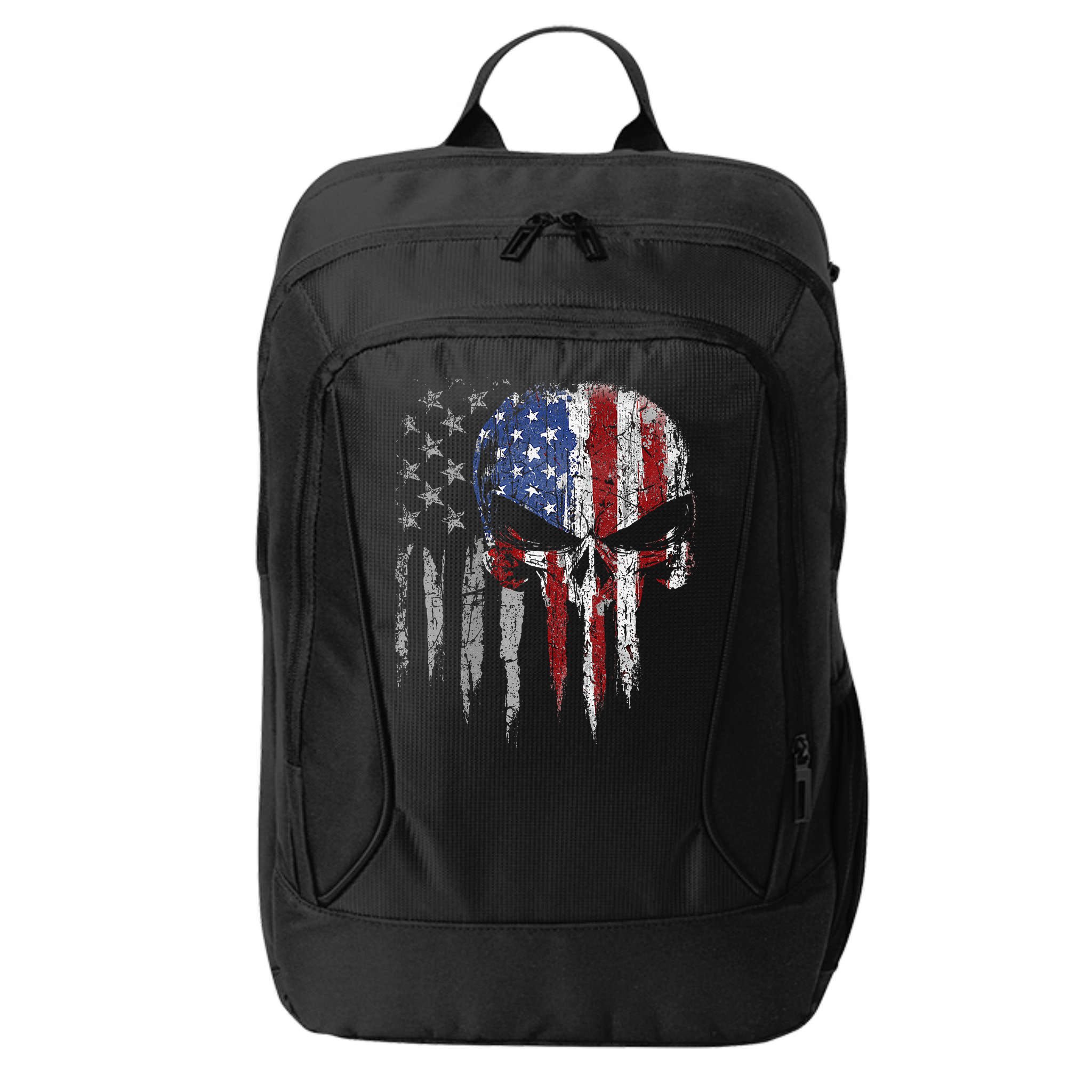 4th Of July For Women American Flag Skull Skeleton City Backpack