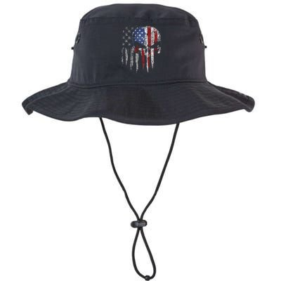 4th Of July For Women American Flag Skull Skeleton Legacy Cool Fit Booney Bucket Hat