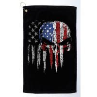 4th Of July For Women American Flag Skull Skeleton Golf Towel
