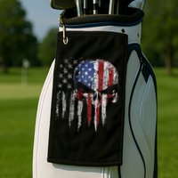 4th Of July For Women American Flag Skull Skeleton Golf Towel