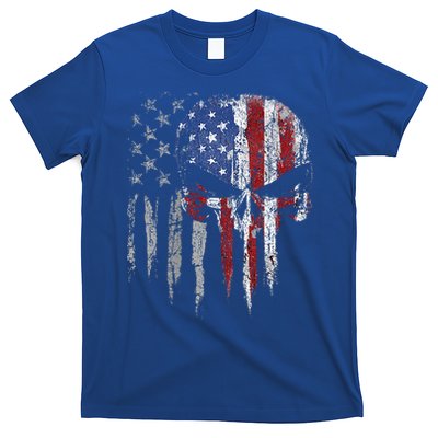 4th Of July For Women American Flag Skull Skeleton T-Shirt