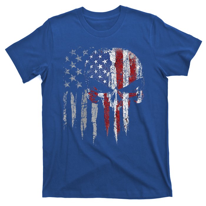 4th Of July For Women American Flag Skull Skeleton T-Shirt