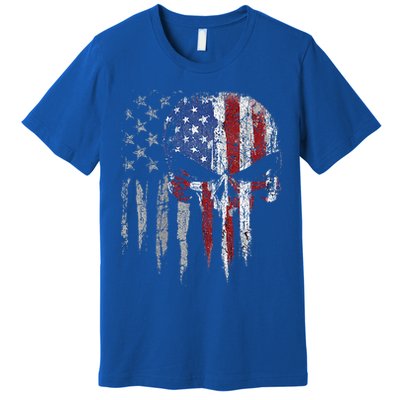 4th Of July For Women American Flag Skull Skeleton Premium T-Shirt