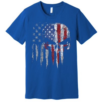 4th Of July For Women American Flag Skull Skeleton Premium T-Shirt