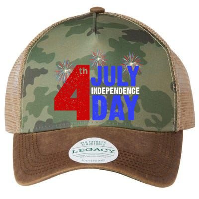 4th Of July Independence Day Fireworks Celebration Legacy Tie Dye Trucker Hat