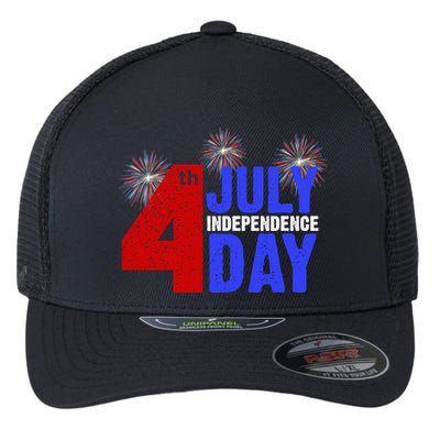 4th Of July Independence Day Fireworks Celebration Flexfit Unipanel Trucker Cap