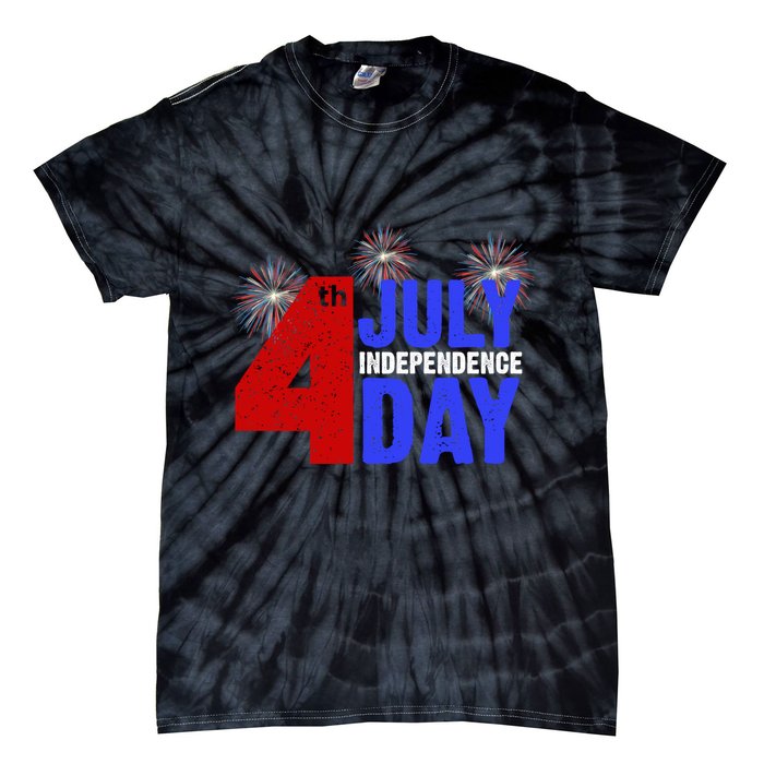 4th Of July Independence Day Fireworks Celebration Tie-Dye T-Shirt