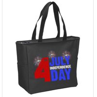 4th Of July Independence Day Fireworks Celebration Zip Tote Bag