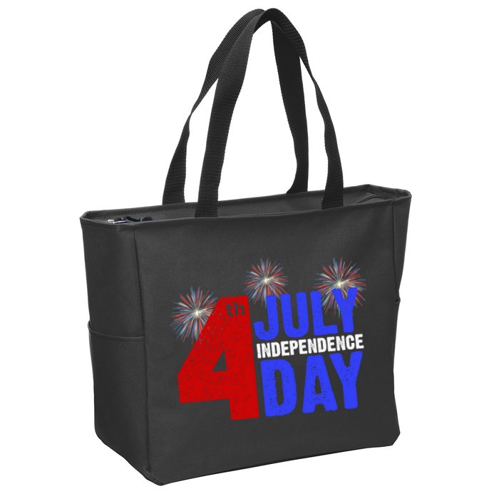 4th Of July Independence Day Fireworks Celebration Zip Tote Bag