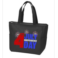 4th Of July Independence Day Fireworks Celebration Zip Tote Bag