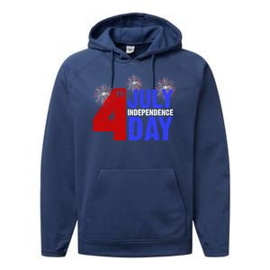 4th Of July Independence Day Fireworks Celebration Performance Fleece Hoodie