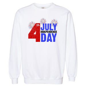 4th Of July Independence Day Fireworks Celebration Garment-Dyed Sweatshirt