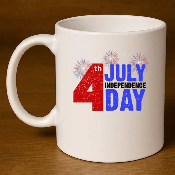 4th Of July Independence Day Fireworks Celebration 11oz C Handle Ceramic Mug