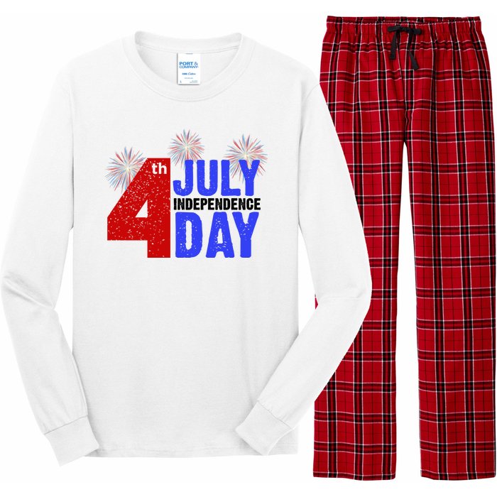 4th Of July Independence Day Fireworks Celebration Long Sleeve Pajama Set