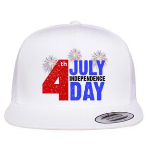 4th Of July Independence Day Fireworks Celebration Flat Bill Trucker Hat