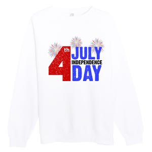 4th Of July Independence Day Fireworks Celebration Premium Crewneck Sweatshirt