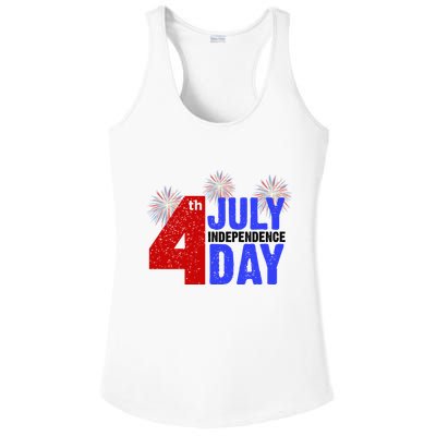 4th Of July Independence Day Fireworks Celebration Ladies PosiCharge Competitor Racerback Tank