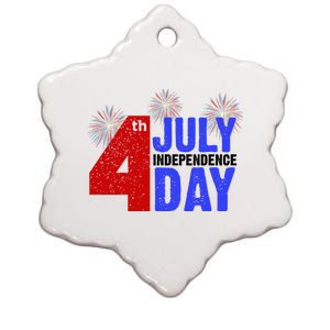 4th Of July Independence Day Fireworks Celebration Ceramic Star Ornament