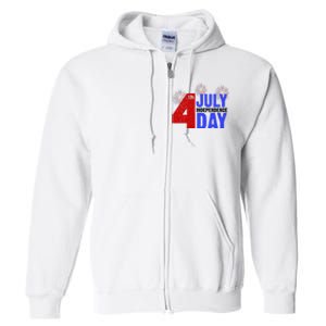 4th Of July Independence Day Fireworks Celebration Full Zip Hoodie