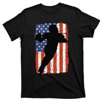 4th Of July Football Retro Vintage Patriotic American Flag T-Shirt