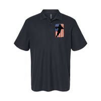 4th Of July Football Retro Vintage Patriotic American Flag Softstyle Adult Sport Polo