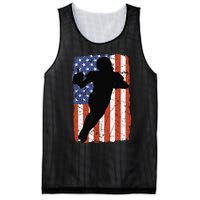 4th Of July Football Retro Vintage Patriotic American Flag Mesh Reversible Basketball Jersey Tank