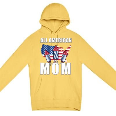 4th Of July Accessoires All American Mom Gift Premium Pullover Hoodie