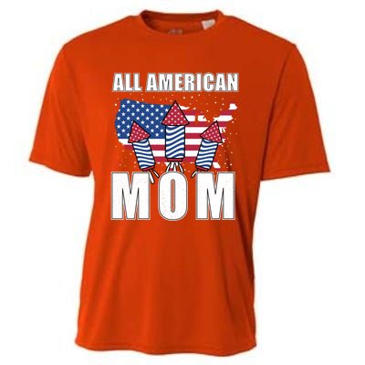 4th Of July Accessoires All American Mom Gift Cooling Performance Crew T-Shirt