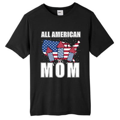 4th Of July Accessoires All American Mom Gift Tall Fusion ChromaSoft Performance T-Shirt