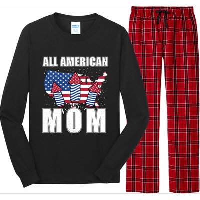 4th Of July Accessoires All American Mom Gift Long Sleeve Pajama Set